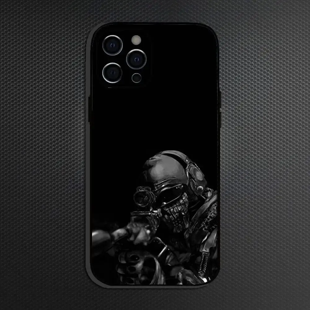 C-COD C-Call Of D-Duty Ghosts Phone Case for iPhone 17,16,15,14,13,12,11,Pro,Max,Plus Phone Cover, Others Soft Black Cover