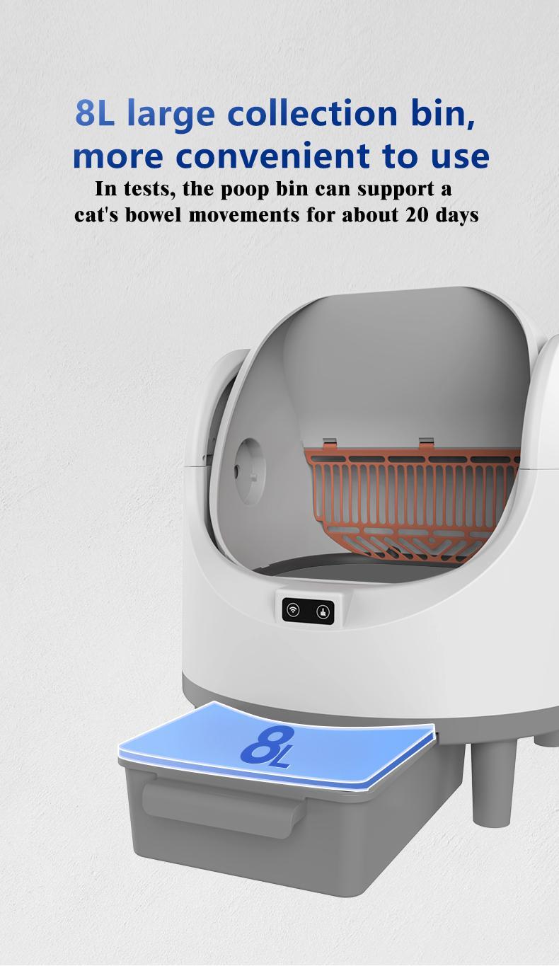 Smart Self-Cleaning Litter Box | 6L Large Capacity with APP Control, Odor Lock & Anti-Splash Design