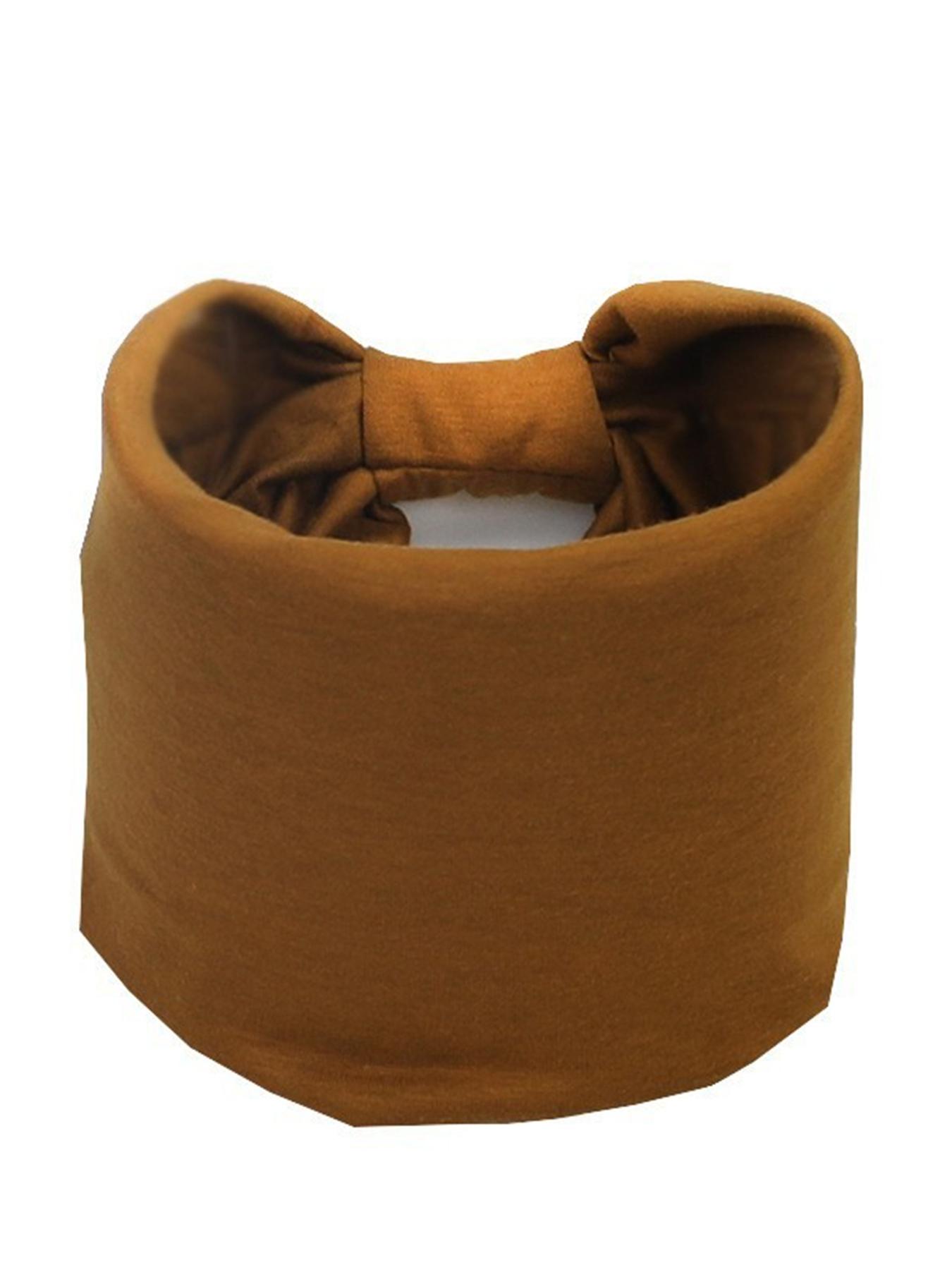 1 PC Fashionable Polyester Cotton Plain Wide Headband, Sporty Sweat-Absorbing Headscarf, All-Season Wear, Comfortable Fabric Material