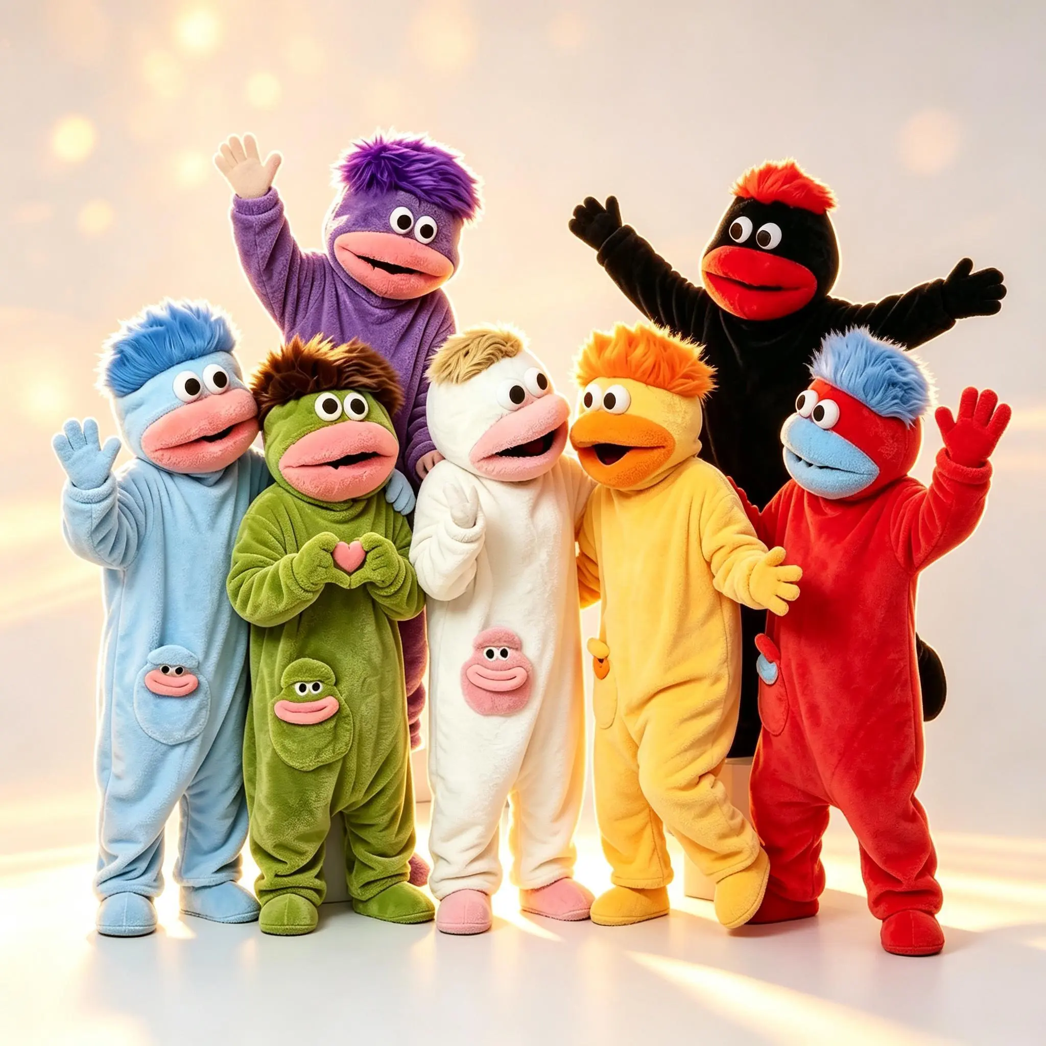 3Pcs Family Matching Monster Onesie Set with Shoes & Comb, Plush Cosplay Pajama Costume for Kids & Adults, Soft Fuzzy Animal Jumpsuit Loungewear, Halloween Party Outfit & Birthday & Christmas Gift