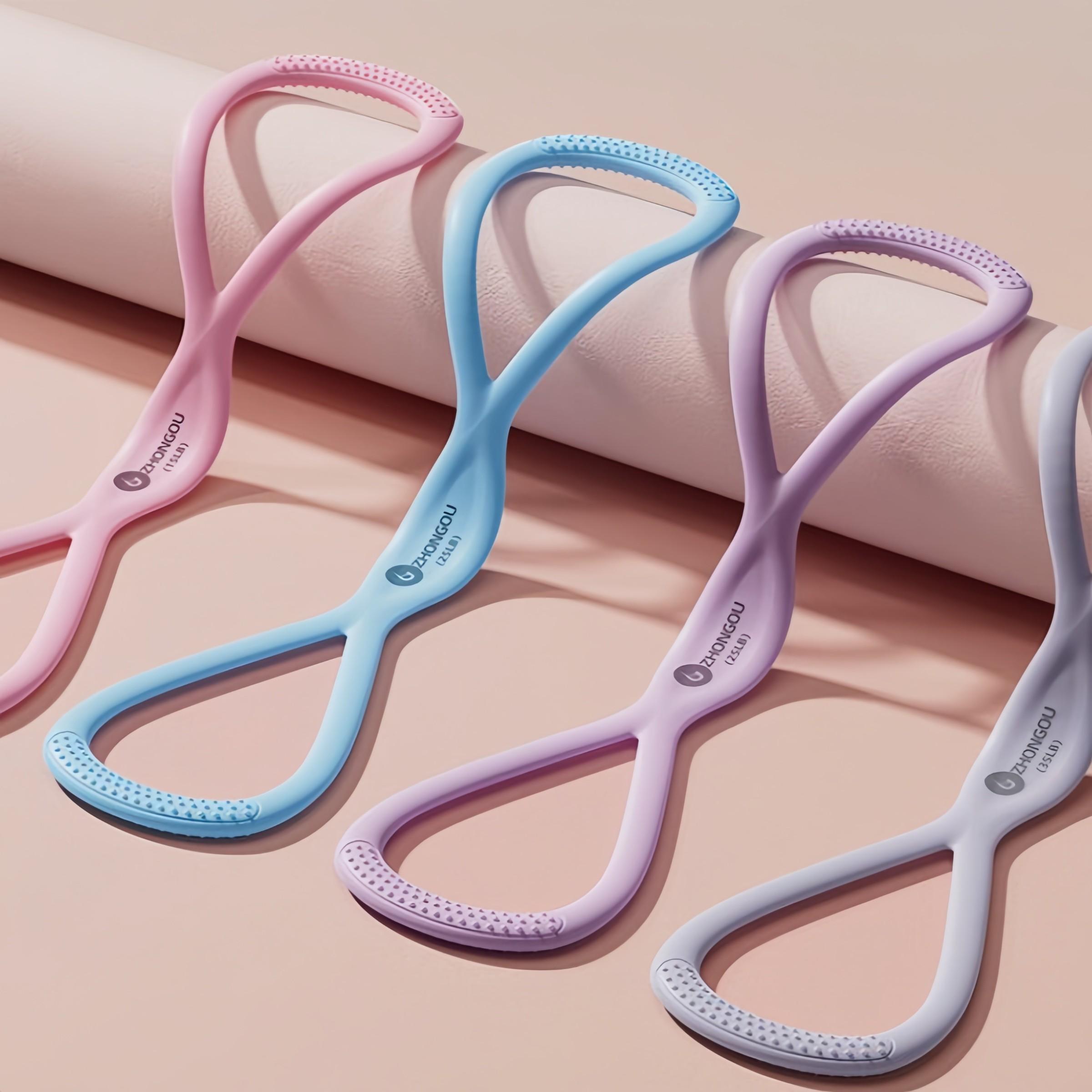 Figure 8 Fitness Resistance Band for Women and Men, Elastic Exercise Bands for Arms Chest and Back, Chest Expander and Yoga Gym Workout Pulling Rope, Figure 8 Elastic Tubing for Muscle Training Band for Bodybuilding enthusiast