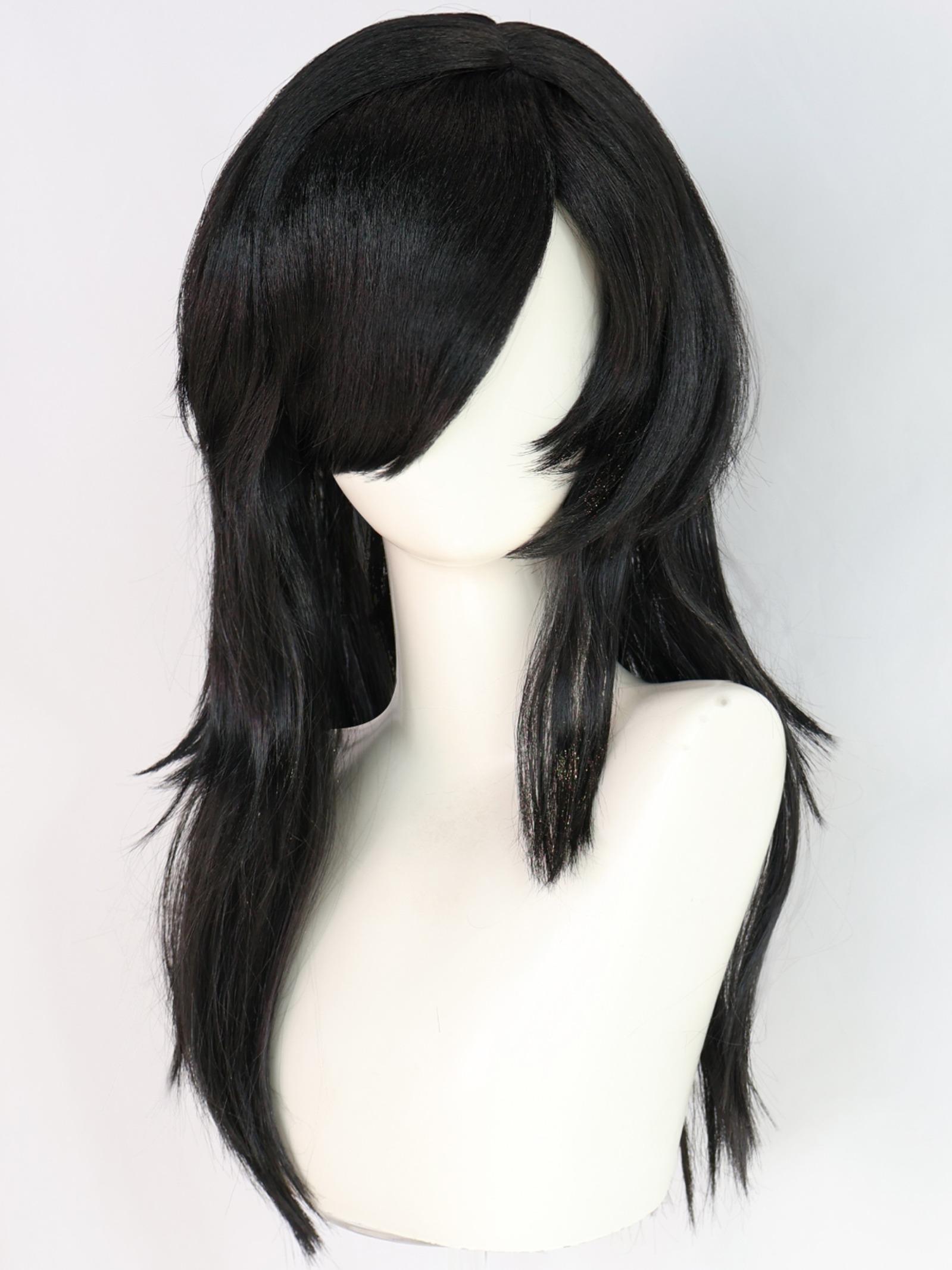 ?️ Synthetic Hair Women Full Head Cosplay Wig Baruisi Blue Long Curly Wavy Synthetic Wig for Women - Heat  main image 2