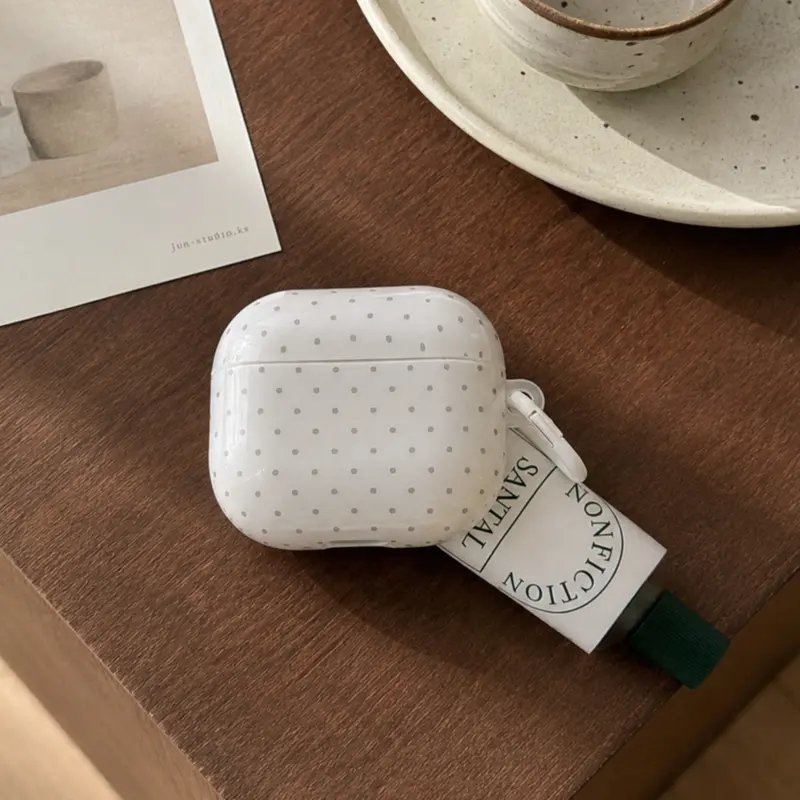 Cute Polka Dot AirPods Case, Protective Cover for Apple AirPods 5/4/3/2/pro 3/2, Korean Style Earphone Shell, Girls' Accessory