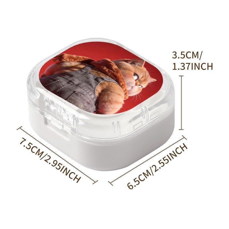 Cute Watercolor Duck Printed Braces Box, Sealed Portable Denture Box, Universal Orthodontic Retainer Storage Case for Adults and Kids, Dust-Proof Moisture-Proof Drop-Resistant Invisible Braces Storage Box