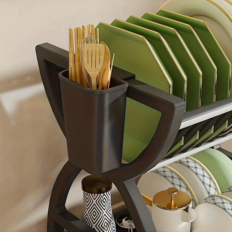 Bowl and plate rack, kitchen multi-functional shelf, countertop draining rack, kitchen shelf, bowl and dish draining rack, multi-functional cabinet for storing bowls, dishes, chopsticks, plates and knives