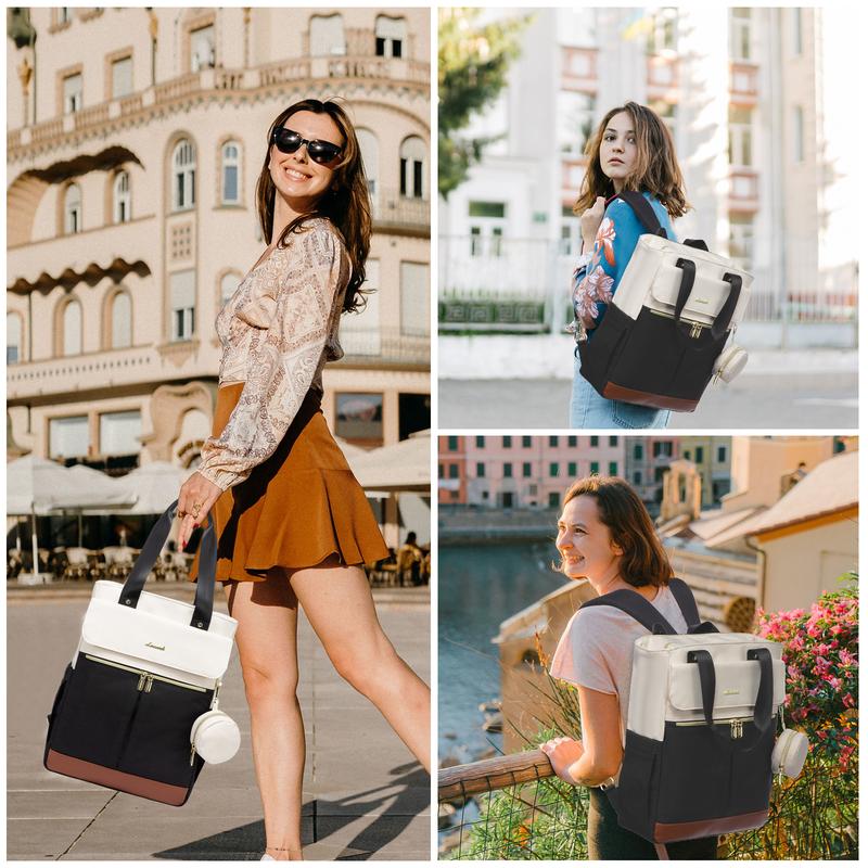 LOVEVOOK Diaper Bag Backpack with Changing Pad, Diaper Bag Tote with Insulated Pockets, Large Diaper Bag with Pacifier Case,Anti-Theft Travel Backpack for Women, Gift for Valentine's Day