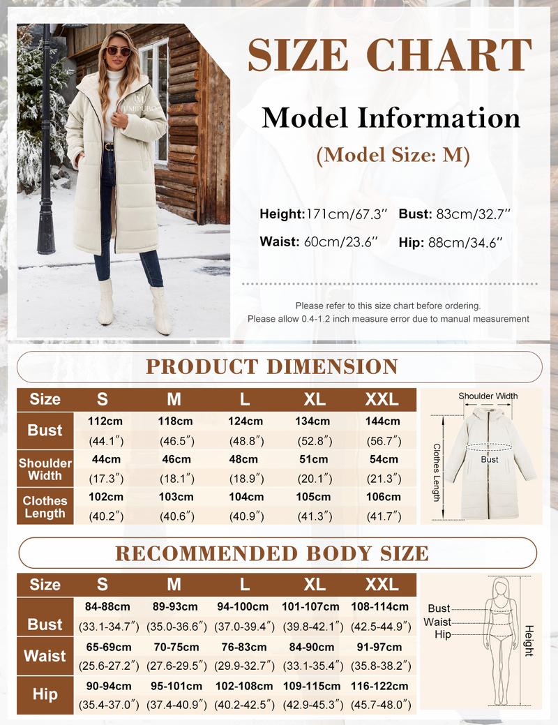 UMIPUBO Women Winter Coats Fleece Long Coats Jackets Oversized Warm Down Jacket with Hood