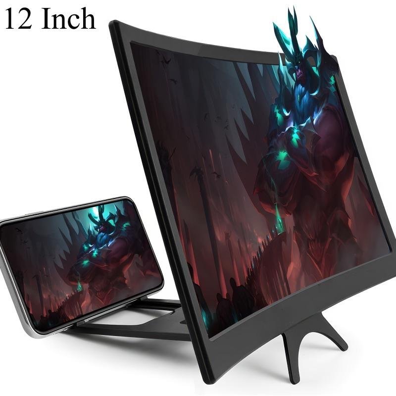 12.0 Inch Phone Amplifier, 3D Screen Expander, Foldable Phone Stand with Screen Enhancement, Perfect Gift for Movies, Videos, Games