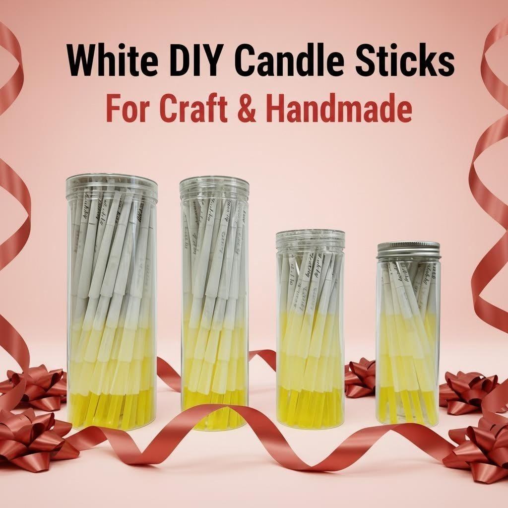 DIY Craft Supplies, 1 1/4 Size (3.3inch/84mm) Slow Burning, Ideal for Scrapbooking and Stamp Art, Conical Roll