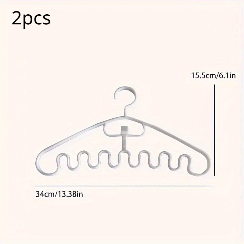 Durable Plastic Clothes Hanger, 2 Counts Multifunctional Hanger Multipurpose Space-saving Storage Organizer for Pants, Ties, Dresses, Bras, Lingerie, Home Supplies