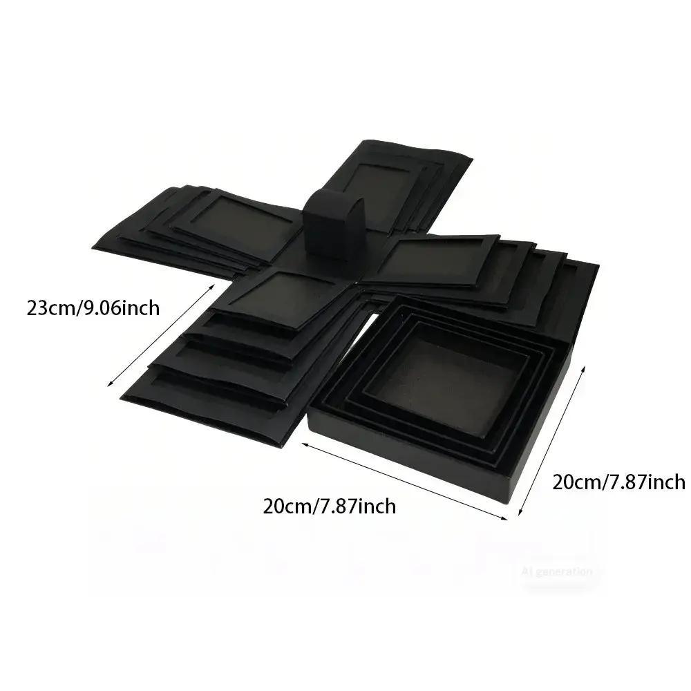 1count Five-Layer Square Album Box, Creative DIY Valentine's Day Surprise Gift Box, Couple Birthday Anniversary Gift Box