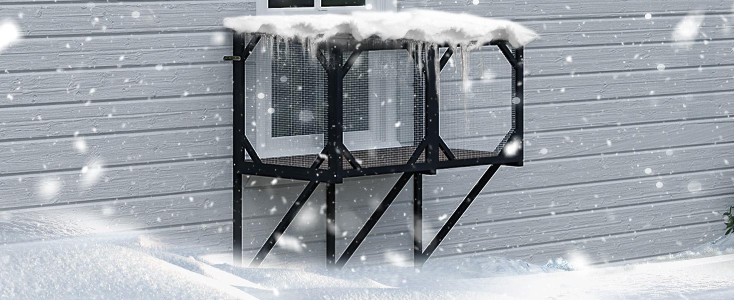 LEMBERI Cat Window Box, 43.3" Catio Outdoor Cat Enclosure for Sunbathing, Napping & Overlooking, Sturdy Window Perch for Large Indoor Cats - All Weather Use, Nature Friendly Design LEMBERI Cat Window Box, 43.3" Catio Outdoor Cat Enclosure for Sunbathing, Napping & Overlooking, Sturdy Window Perch for Large Indoor Cats - All Weather Use, Nature Friendly Design