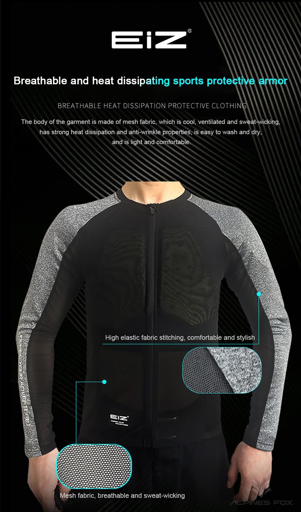 EIZ Summer Motorcycle Armor Jacket Breathable Mesh Motocross Riding Gear CE2 Certified Protective Soft Armor Anti Fall Racing Suit For Men Women Suitable For Cycling Running Hiking Camping Skiing Martial Arts Self Defense And Extreme Outdoor Sports Activi