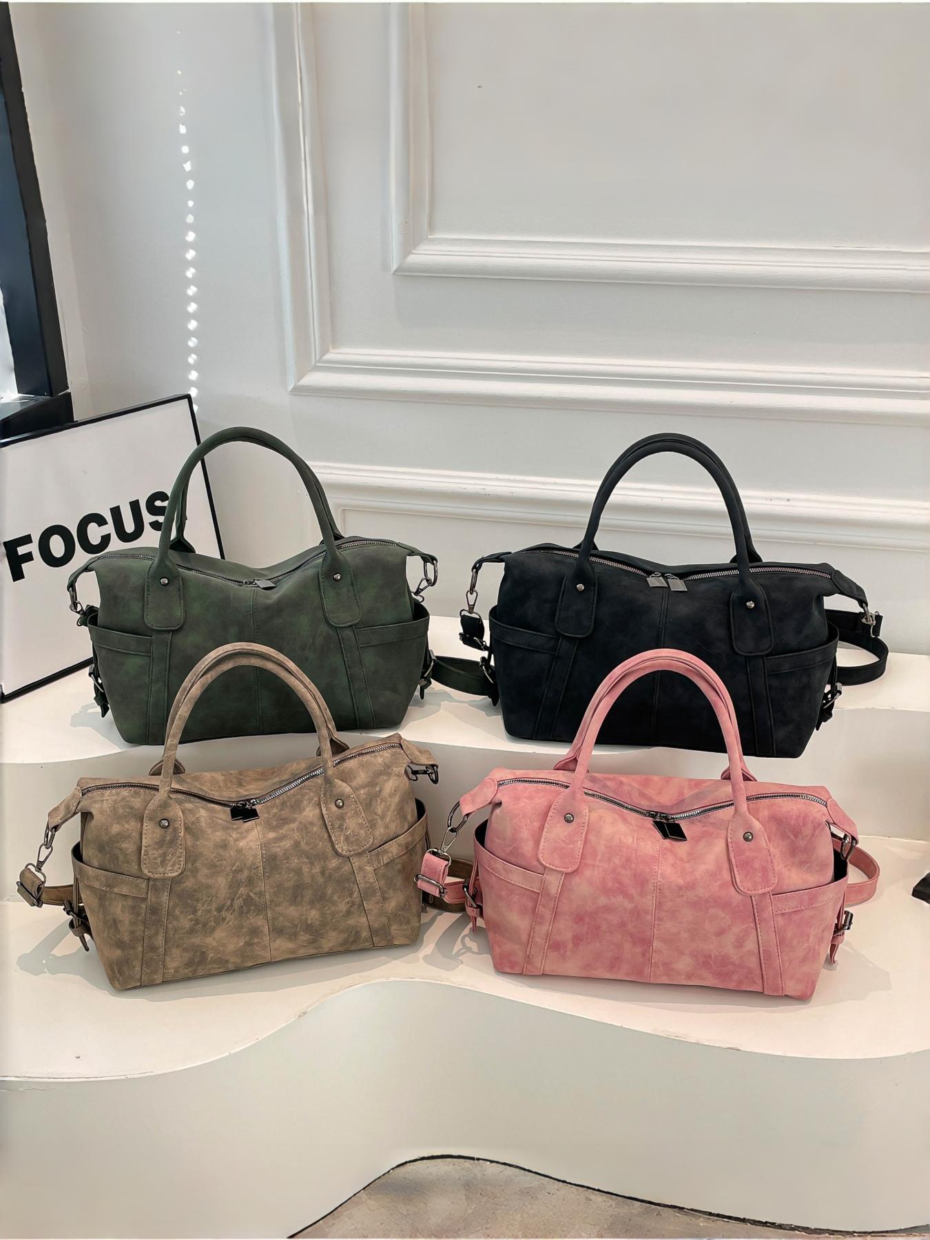 This vintage-style leather handbag is a large-capacity crossbody, shoulder bag, Pu Tote Satchel suitable for commuting, shopping, short trips, work, and everyday accessories. Available in multiple colors, it's versatile and easy to match.