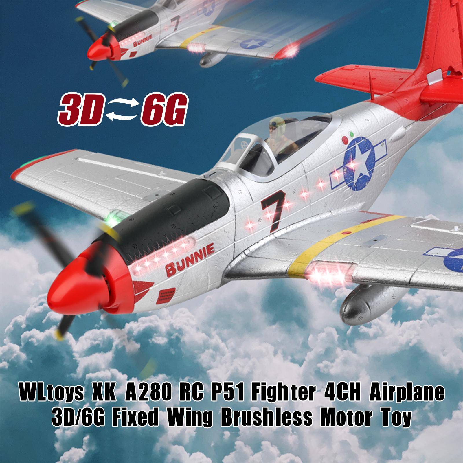 XK A280 P-51 Mustang 4CH RC airplane
