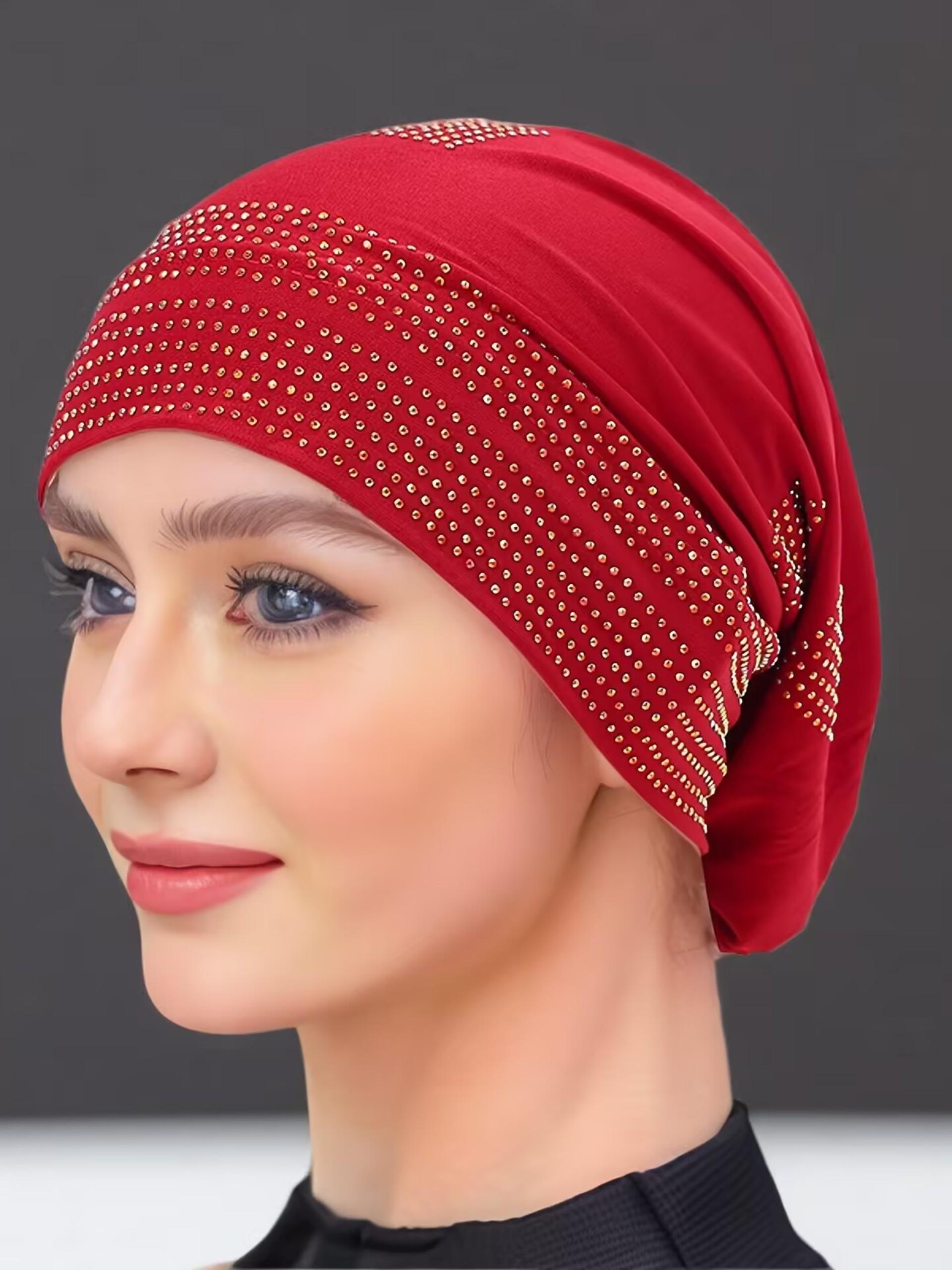 Women's Solid Color Hijab Balaclava, Breathable & Comfortable, Loose-Fit Turban Cap, Ideal for Sports, Yoga, Fitness, Fashion