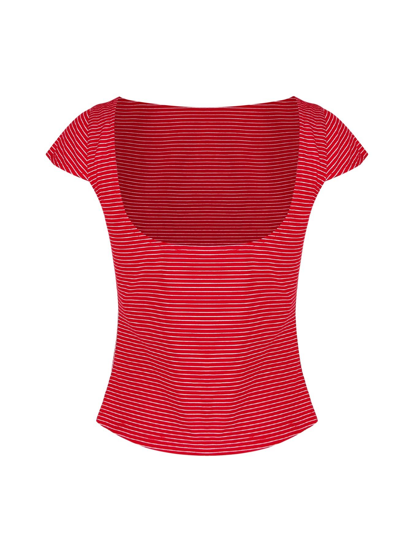 Striped Backless Short Sleeve T-Shirt Casual Summer Top Women's Fashion Tee