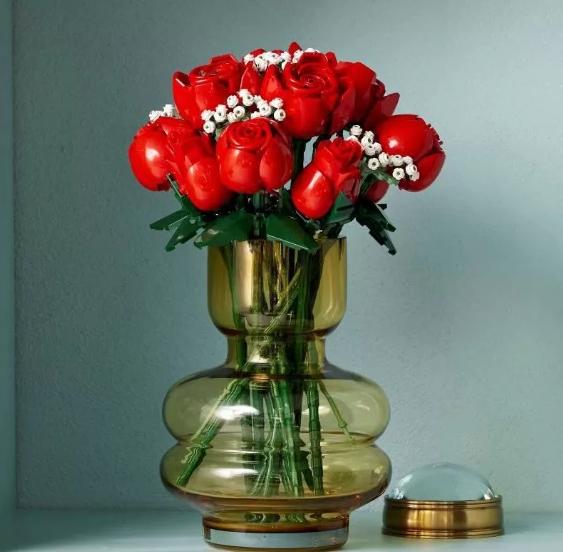 789pcs Pink Rose Bouquet Building Blocks Set, Red Rose, Christmas & Valentine's Day Gift for Girlfriend