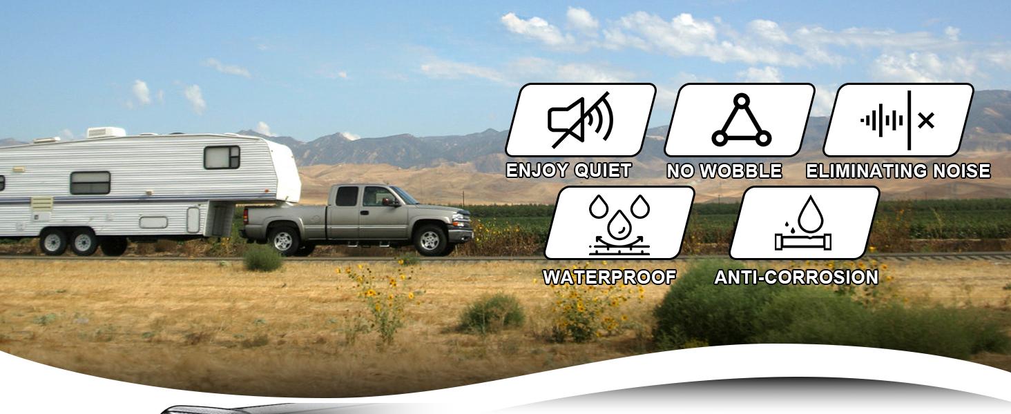 2 Packs Heavy Duty Steel Hitch Tightener Anti-Rattle Stabilizer Clamp, Fits 1.25"& 2" Hitches for Trailers, Eliminates Rocking & Instability, Universal Towing Accessories 2 Packs Heavy Duty Steel Hitch Tightener Anti-Rattle Stabilizer Clamp, Fits 1.25"& 2" Hitches for Trailers, Eliminates Rocking & Instability, Universal Towing Accessories