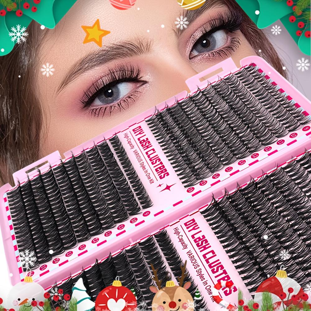 Christmas Eyelash Essential Set, 800pcs Large Capacity, Meets All Your Requirements. 9-16mm Thickened and Lengthened False Eyelashes, Suitable as a Christmas Gift to Yourself