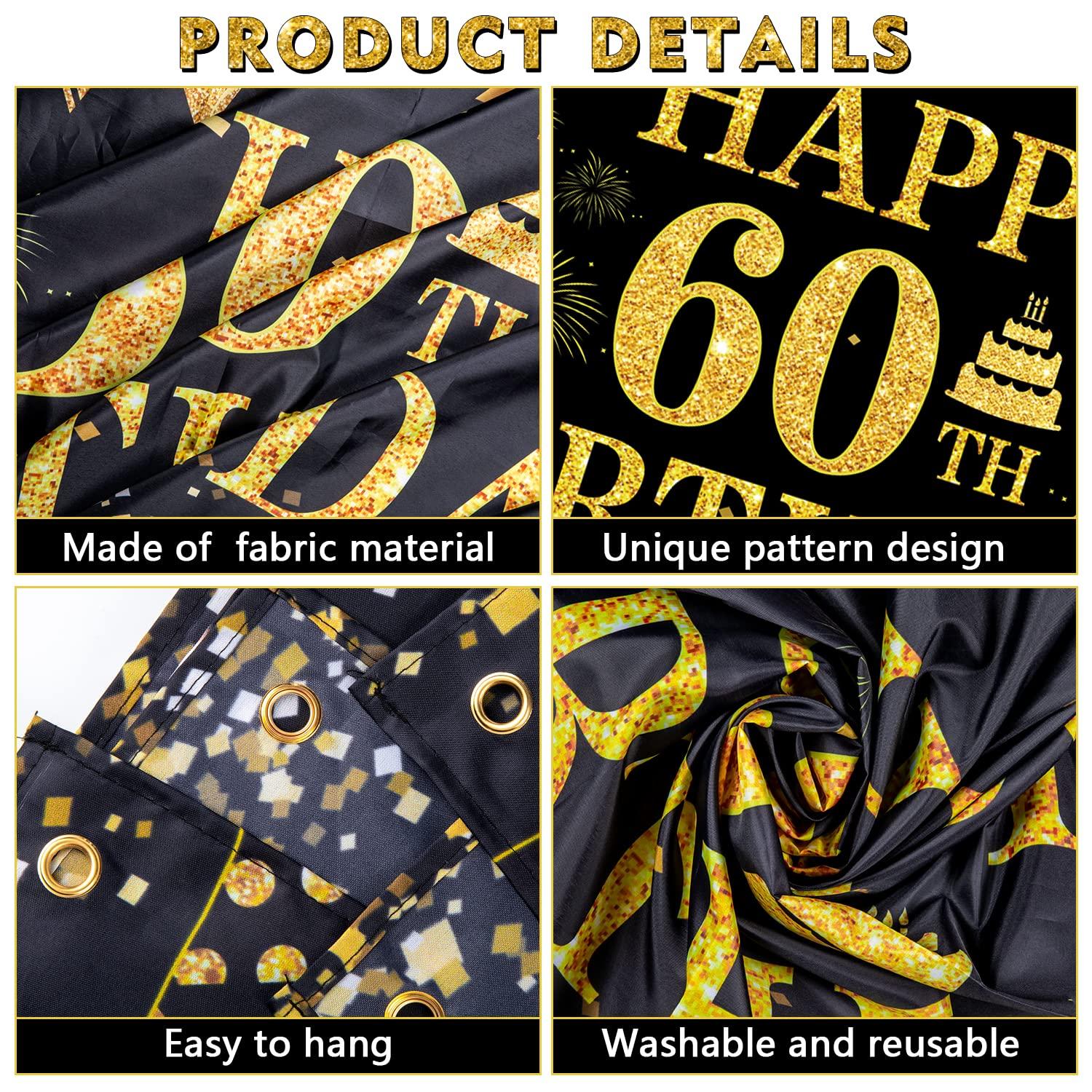 60th Birthday Backdrops, Birthday Banners, Birthday Party Decorations, Family Photo Backdrops