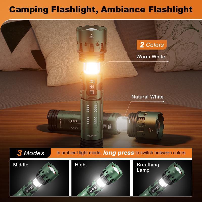 [New] Skyfire Flashlight 2011 Outdoor Lighting Reverse Charging Safety Lighting,Camping light function