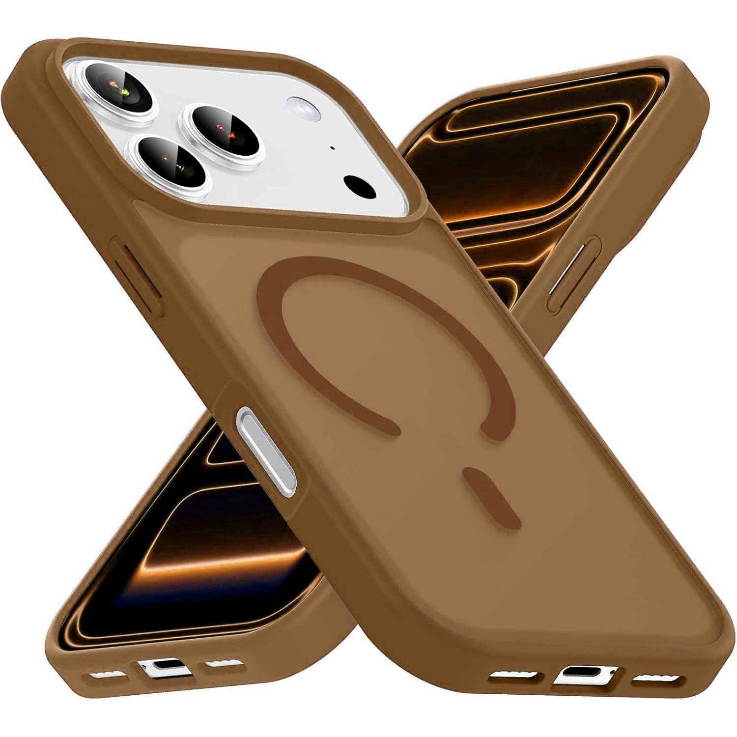 Frosted Translucent Design Compatible with Magsafe, Matte for Iphone 17 Pro Max, 17 Pro, Air, And Models 16, 15, 14, 13, 12, 11 Pro Max. Simple Solid Color, Wireless Charging Compatible PC Cover