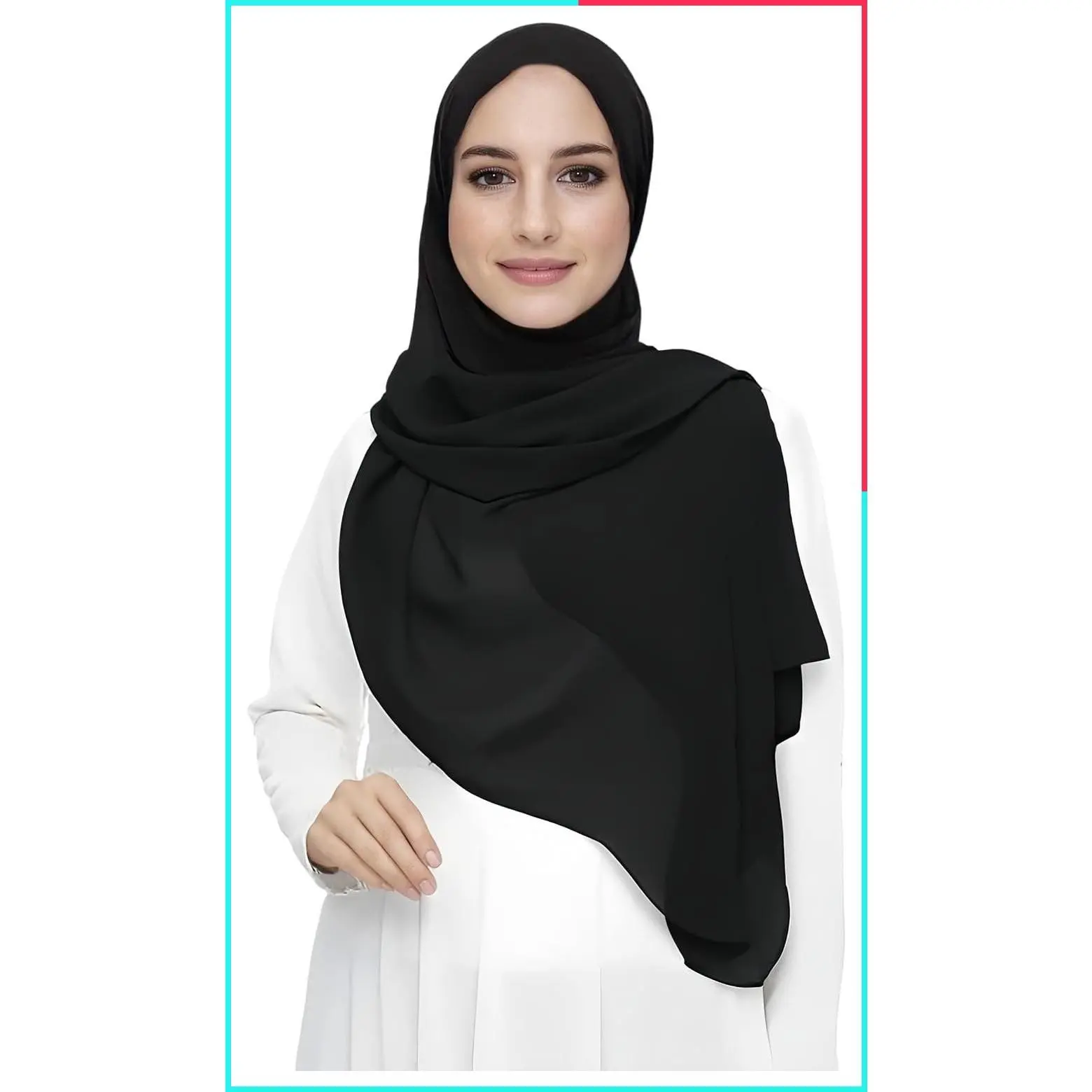 Premium Lightweight Chiffon Hijab Scarf – Soft Breathable Wrap for Muslim Women