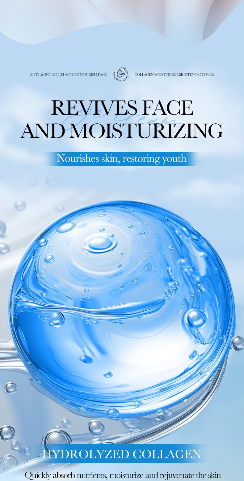 Collagen Moisturize Brightening Toner,Deeply Moisturizing & Nourishing Firming Skin