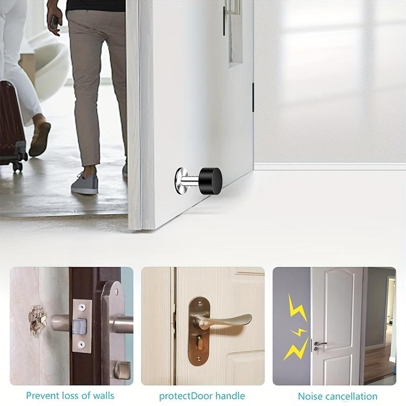 2PCS Self Adhesive Door Stopper Rubber Buffer Noise Reduction Home Office Door Stop Protect Floor Wall