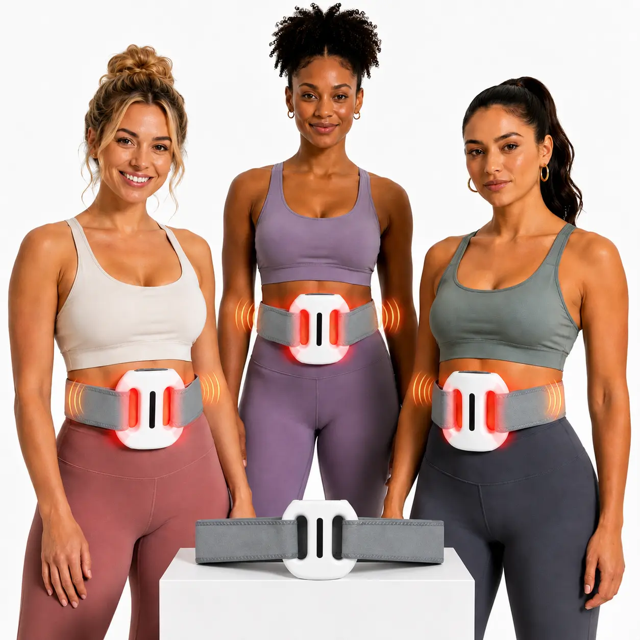 2026 Upgraded Heated Fascia Ring Massager, 2 Modes, 9 Intensity Levels, 8 Heating Points, High Power Vibration, Fit Max Heat Therapy, Vibration Relaxation, Full Body Deep Tissue Massage, Cordless Rechargeable, Adjustable Strap, Gift Choice,,,plate,pedal