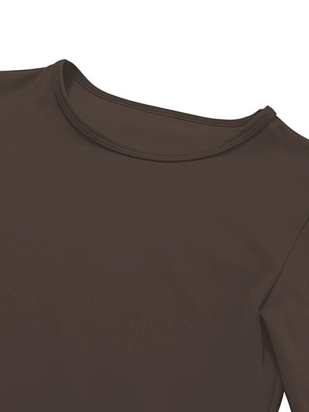 Women's Sporty Long Sleeve Top & Shorts Set, High Waist Tight-Fit Above Knee Activewear, Sweat-Wicking Quick-Dry Fabric for All Seasons, Solid Sports Sets