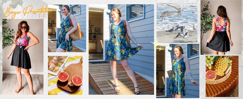 【S-2XL】Women's Two Piece Swimsuits Tummy Control Back Cross Flowy Tankinis Set Swimdress Bathing Suits with Boyshorts Swimwear #TikTokShopBlackFriday