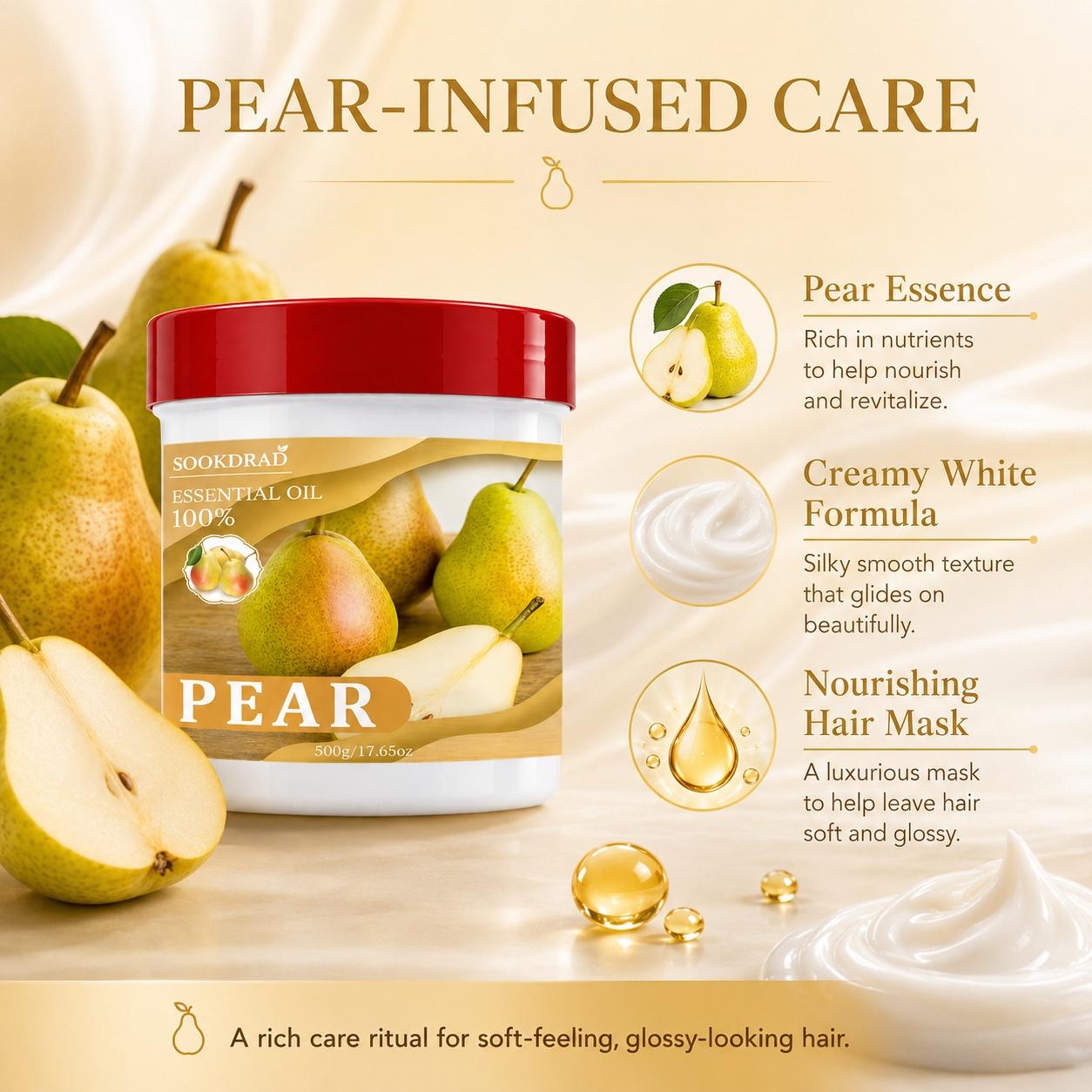 Pear Essential Oil, 100% Pure, Natural Scent, For Diffuser, Home Fragrance, Relaxing, 500g