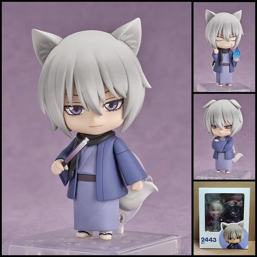 New Anime Q Version #2443 Kamisama Love Tomoe Figures White Fox Decoration Statue Collection Movable Model Doll Set Toy Gift