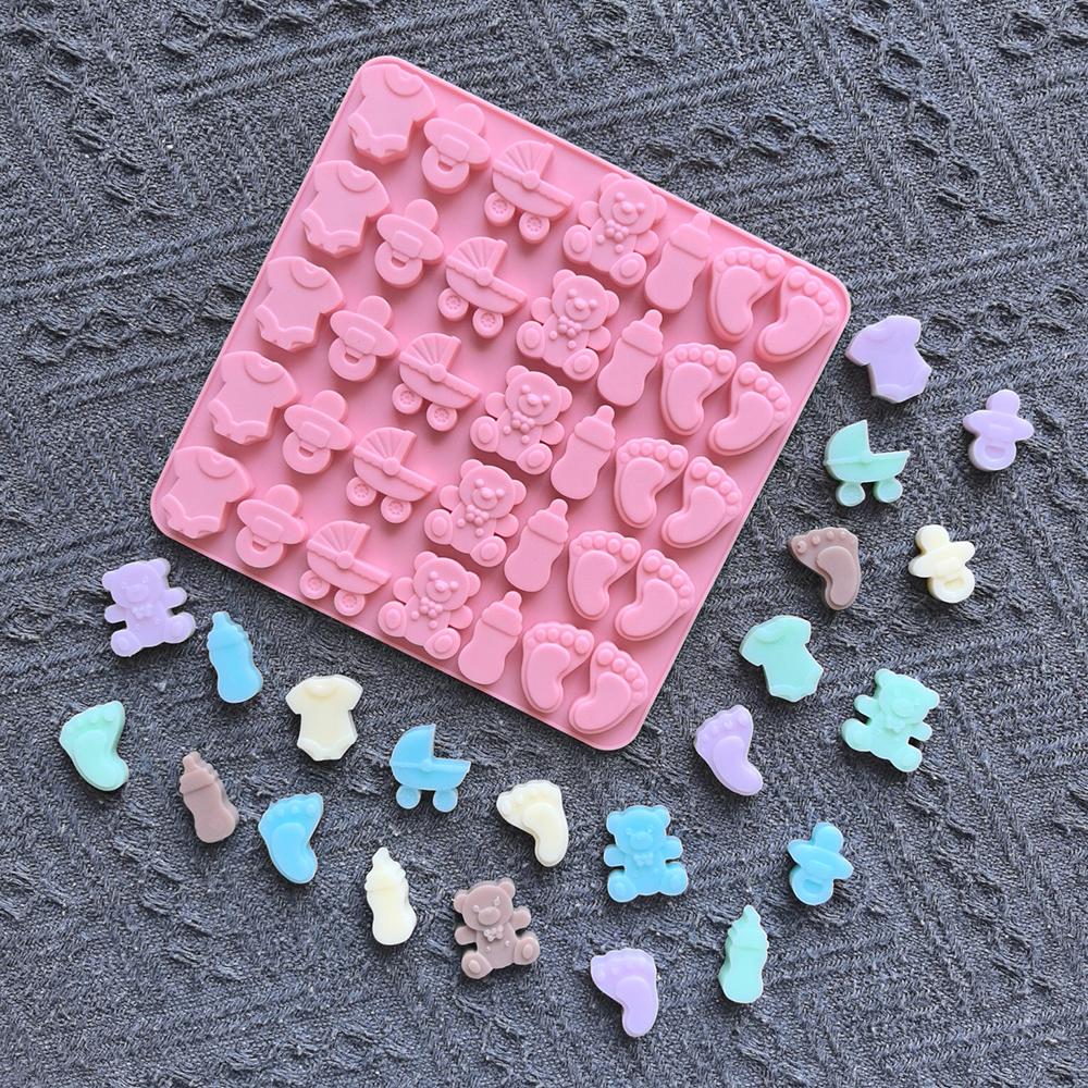 3pcs Creative Silicone Molds Set, DIY Chocolate Candy Baking Tools, Baby Bottle Shape & More, Perfect for Cake Decoration & Desserts