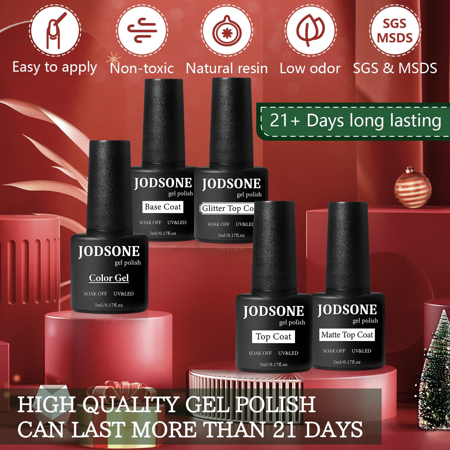 JODSONE 32 Color Gel Nail Polish Kit with U V Light with Base Coat Glossy Matte Glitter Top Coat 3 Kind of False Nail Tips with Glue JODSONE 32 Color Gel Nail Polish Kit with U V Light with Base Coat Glossy Matte Glitter Top Coat 3 Kind of False Nail Tips with Glue