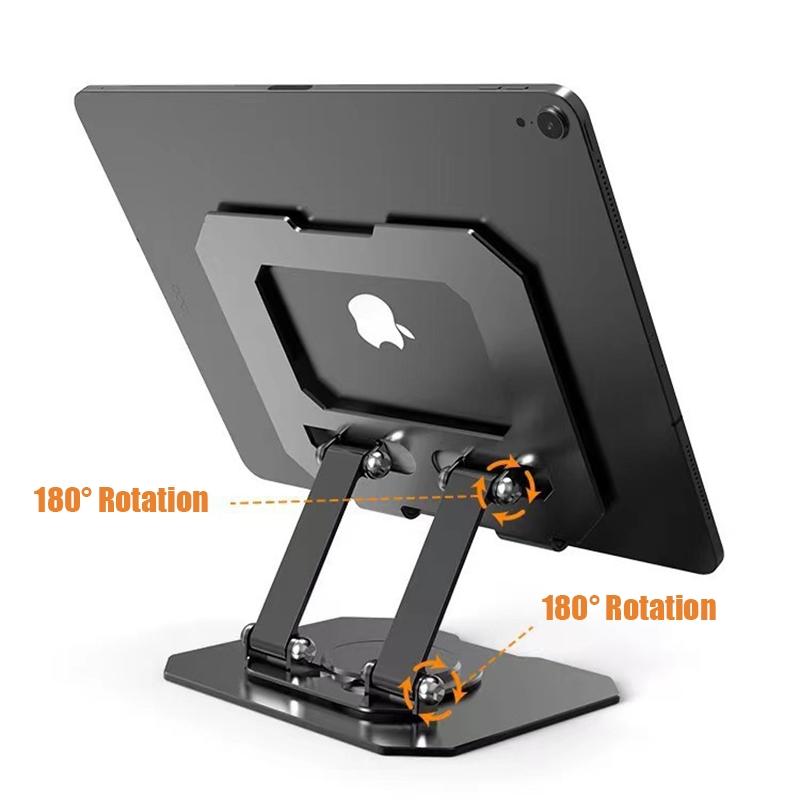 Adjustable Laptop Stand, Computer Stand with 360 Rotating Base, Ergonomic Laptop Riser Mount for Desk Foldable Protable Computer Desk.
