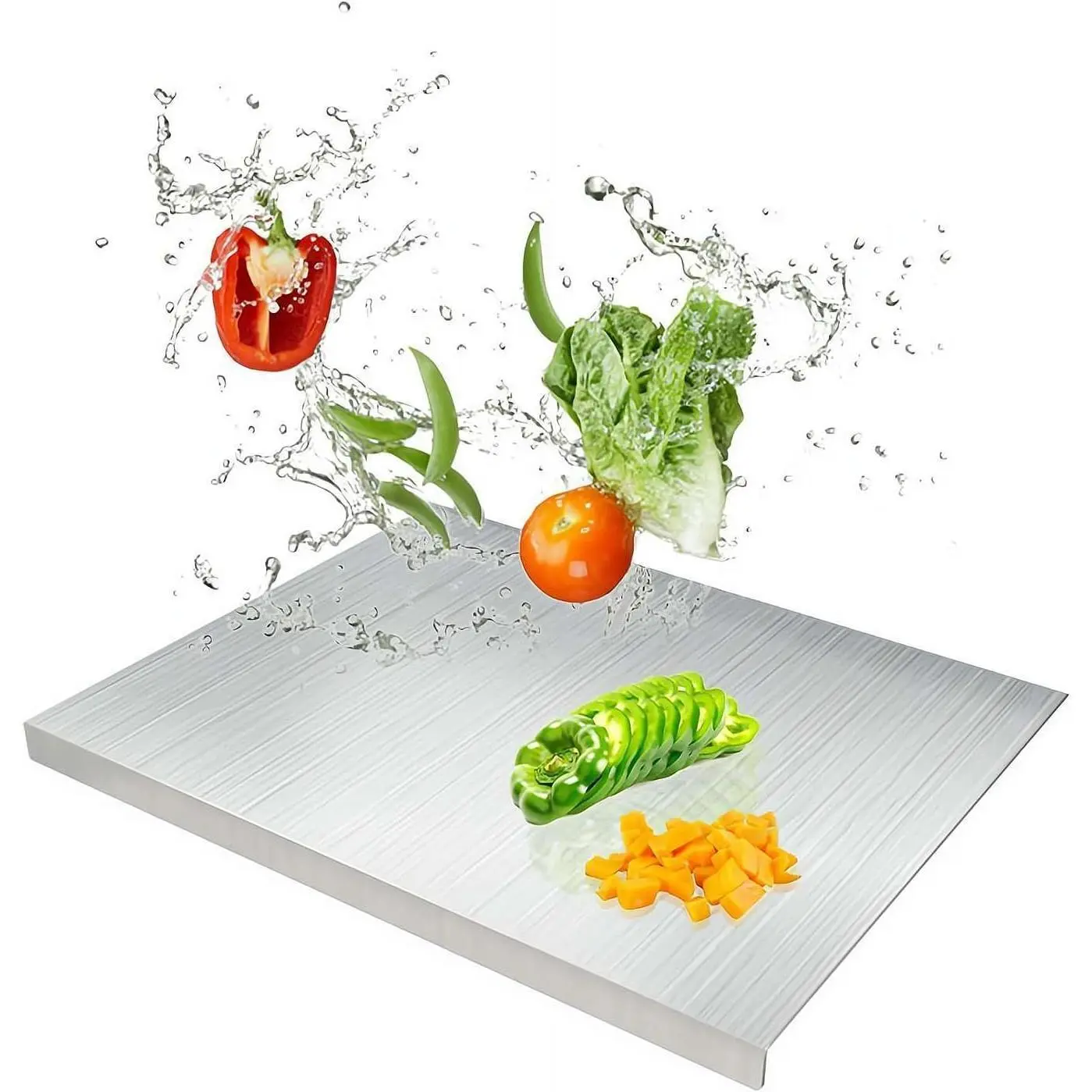Stainless Steel Cutting Boards for Kitchen, Kneading Cutting Board Mats, Metal Cutting Board for Meat, Fruits, Vegetables, Bread, and Baking Small Cutting Boards(30 x 40cm/11.8"L x 15.7"W)