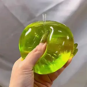Green Apple Slushie Squishy Moldable Crunchy Non-Rebound Sensory Fidget Toy Stress Relief Squeeze Toy for Medium Grip Strength