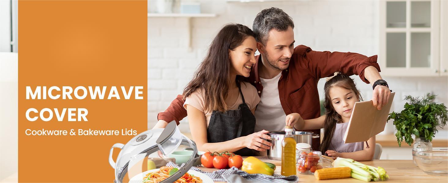 2-in-1 Microwave Steamer & Splash Protector Cover, Safe BPA-Free ，Clear Microwave Splatter Cover for Food with Handle and Water Storage Box, Microwave Plate Food Cover, Home Kitchen Gadgets and Accessories (1PC)