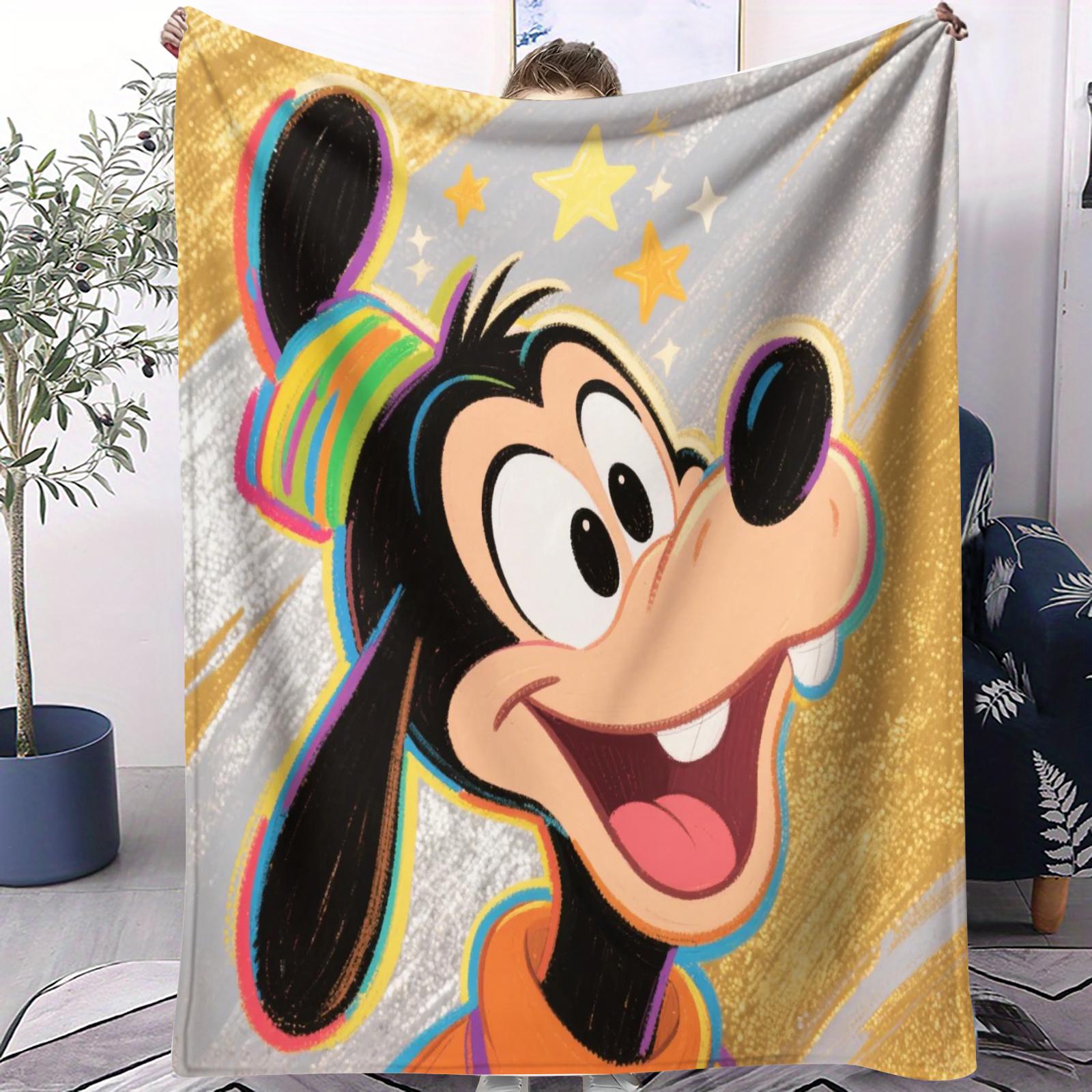 Goofy Pattern Blanket, All-Season Use, Suitable for Bed Sofa Car Room Decor, Perfect Gift, Single-Sided Print Blanket