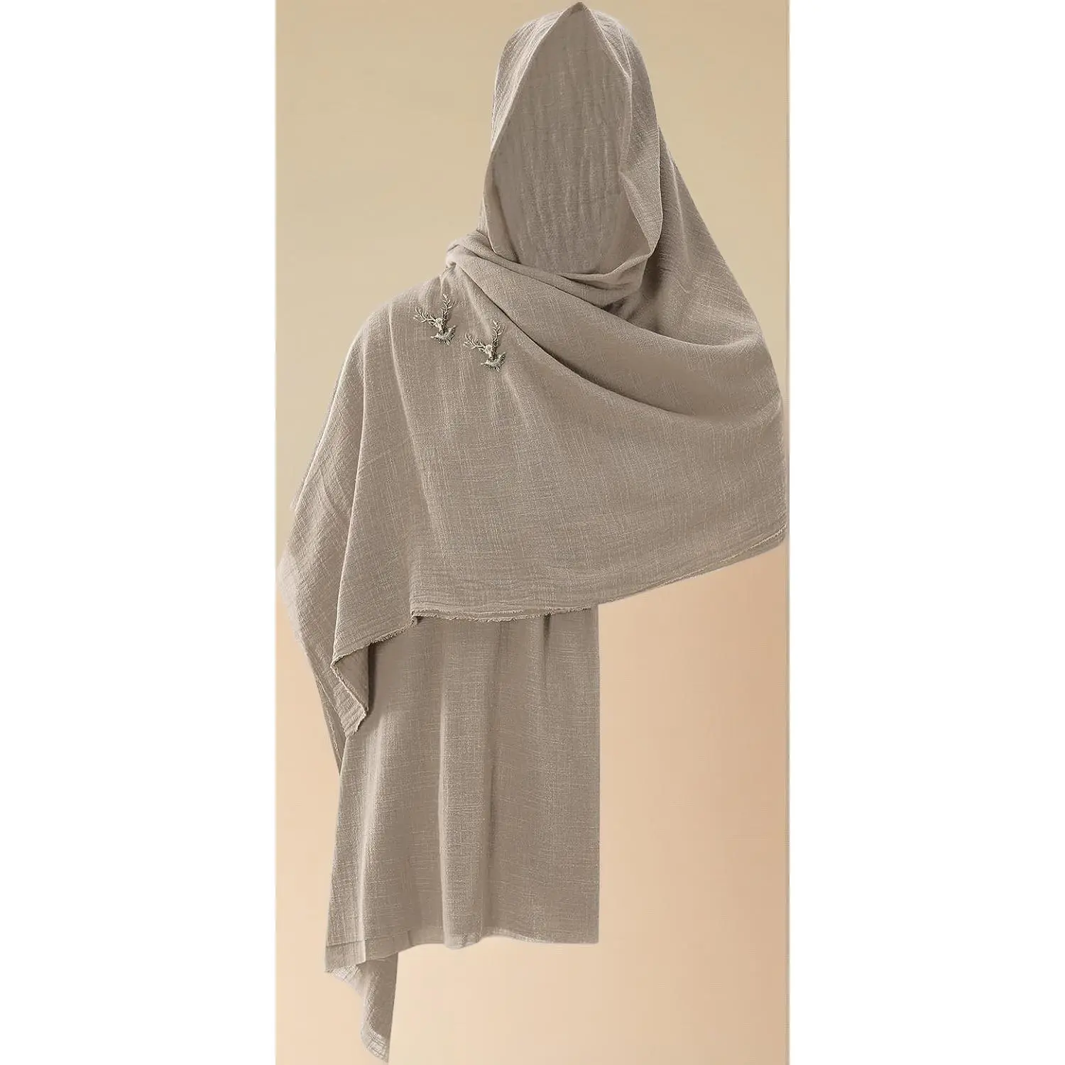Post Apocalyptic Shawl Fabric Piece, Medieval Hooded Cowl for Renaissance Men, DIY Cosplay Costume Accessory