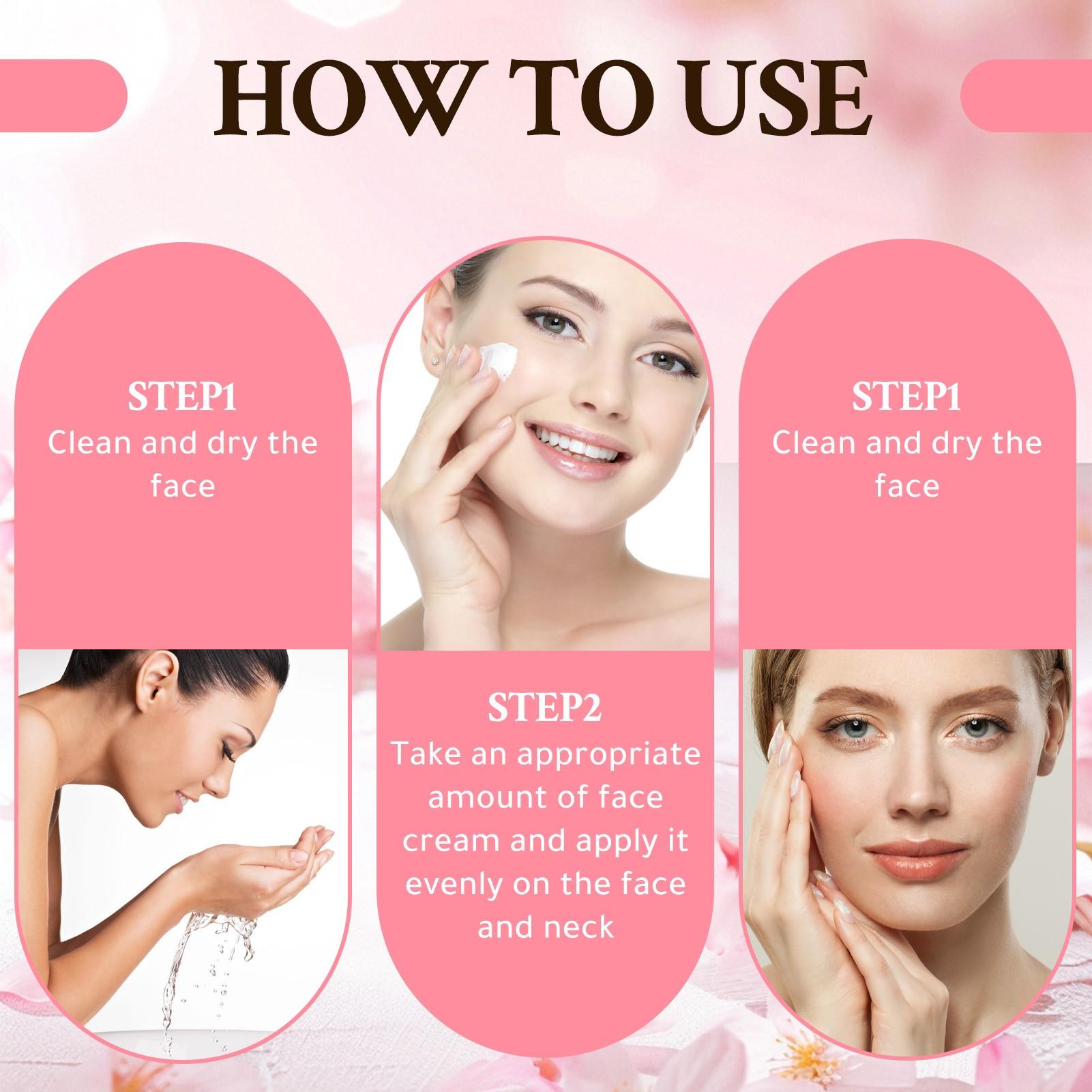 Multi-Effect Cherry Blossom Anti-Wrinkle Moisturizing Cream, Firming and Brightening, Hydrating and Soothing, Single Item Balm