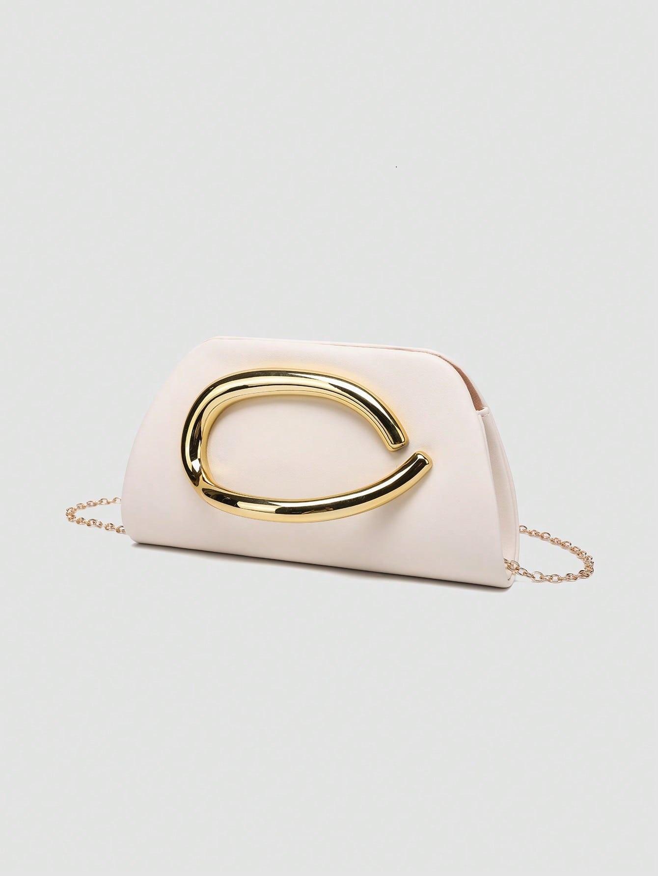 Women's Elegant Evening Clutch Bag with Detachable Chain Strap, Perfect for Weddings & Parties, Fashion Accessory for Special Occasions