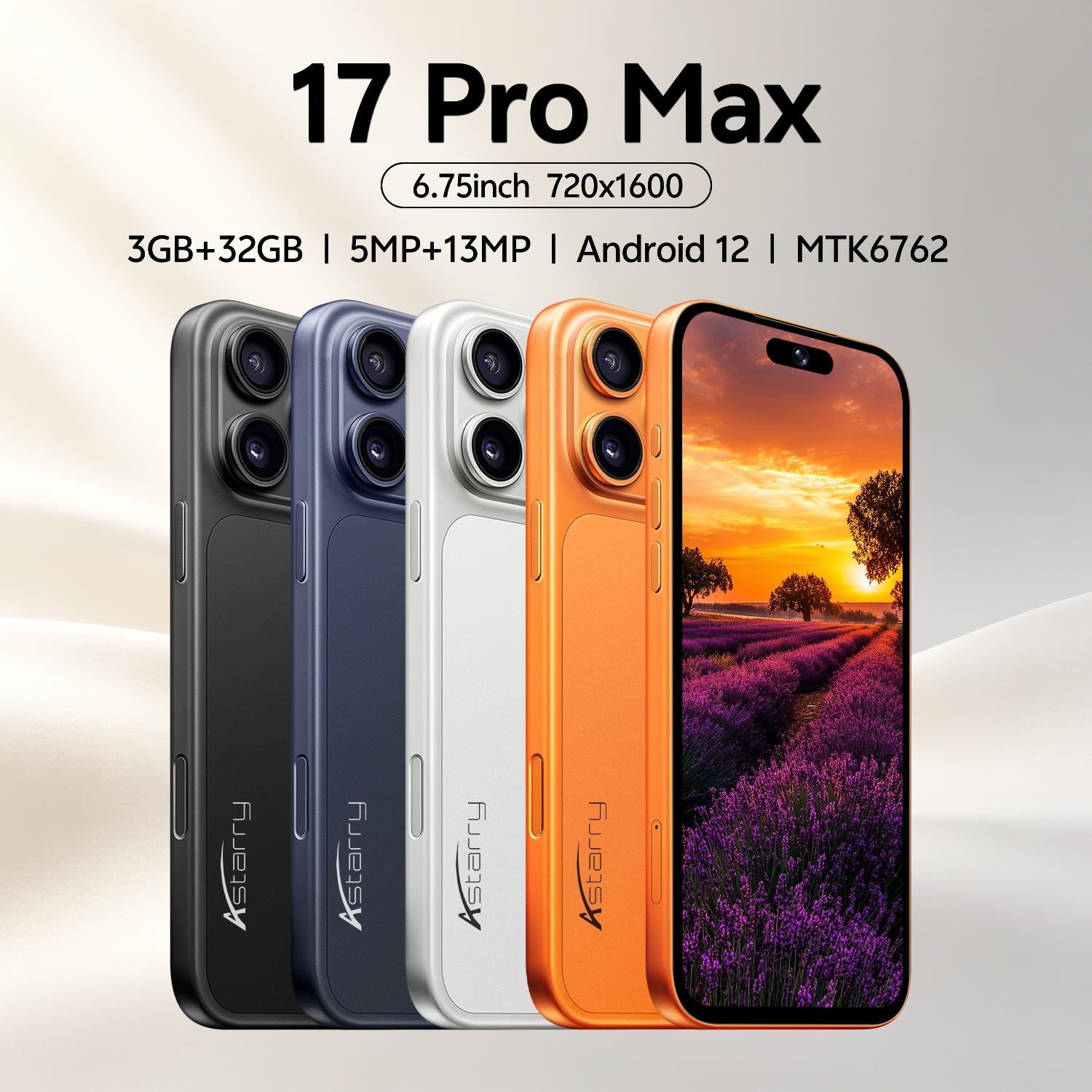 Astarry-17 Pro Max 4g Smartphone, 3gb+32GB RAM, Dual Sim Smartphones, Face Recognition, 4100mah Battery, Business Grade Quality, High Performance, Cellphone