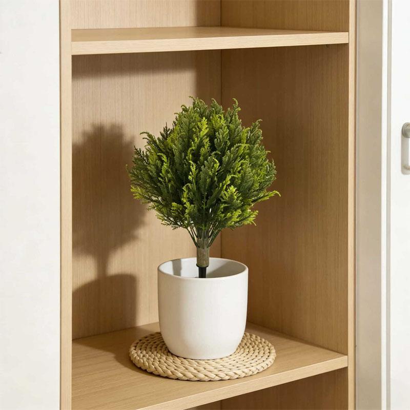 Simulated pine tree greenery planting, durable green artificial pine trees/anti-ultraviolet fake shrubs, suitable for all four seasons - holidays, Christmas, Valentine's Day and weddings - for outdoor and indoor use, courtyards, porches, garden decoration
