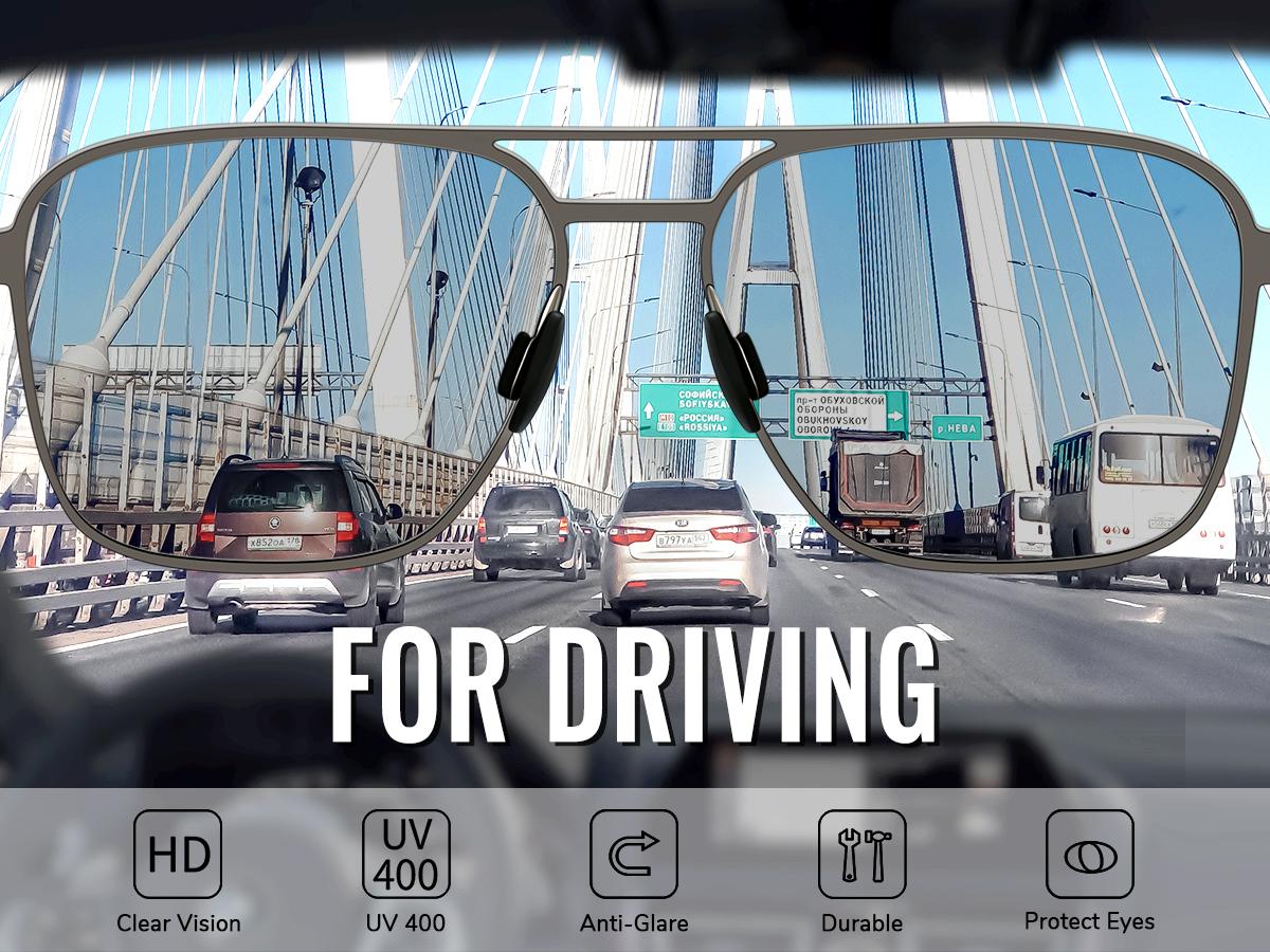 SUNGAIT Polarized Retro Square Aviator Sunglasses for Men Women UV400 Protection Vintage Metal Frame Travel Driving Beach Daily Eyewear Outdoor SGT745