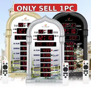 LED Muslim Prayer Clock, Digital Azan Clock for Home Office Mosque, Ramadan Essential, Festival Gift, Islamic Time Decor, Azan Wall Clock, Religious Decorations