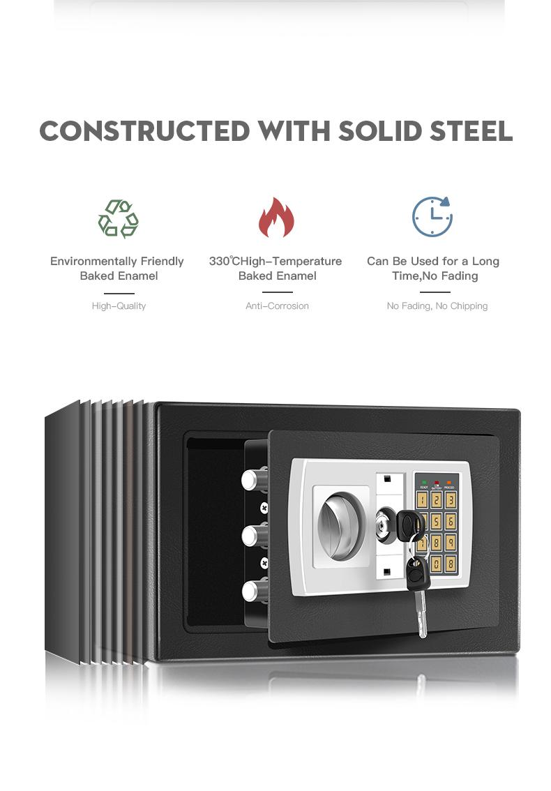 Electronic password Security Box，college dorm saferroomhome ，safe,storage,box office savings, anti-theft safes Mechanical safe box for money key lockbox safebox ——No batteries were provided